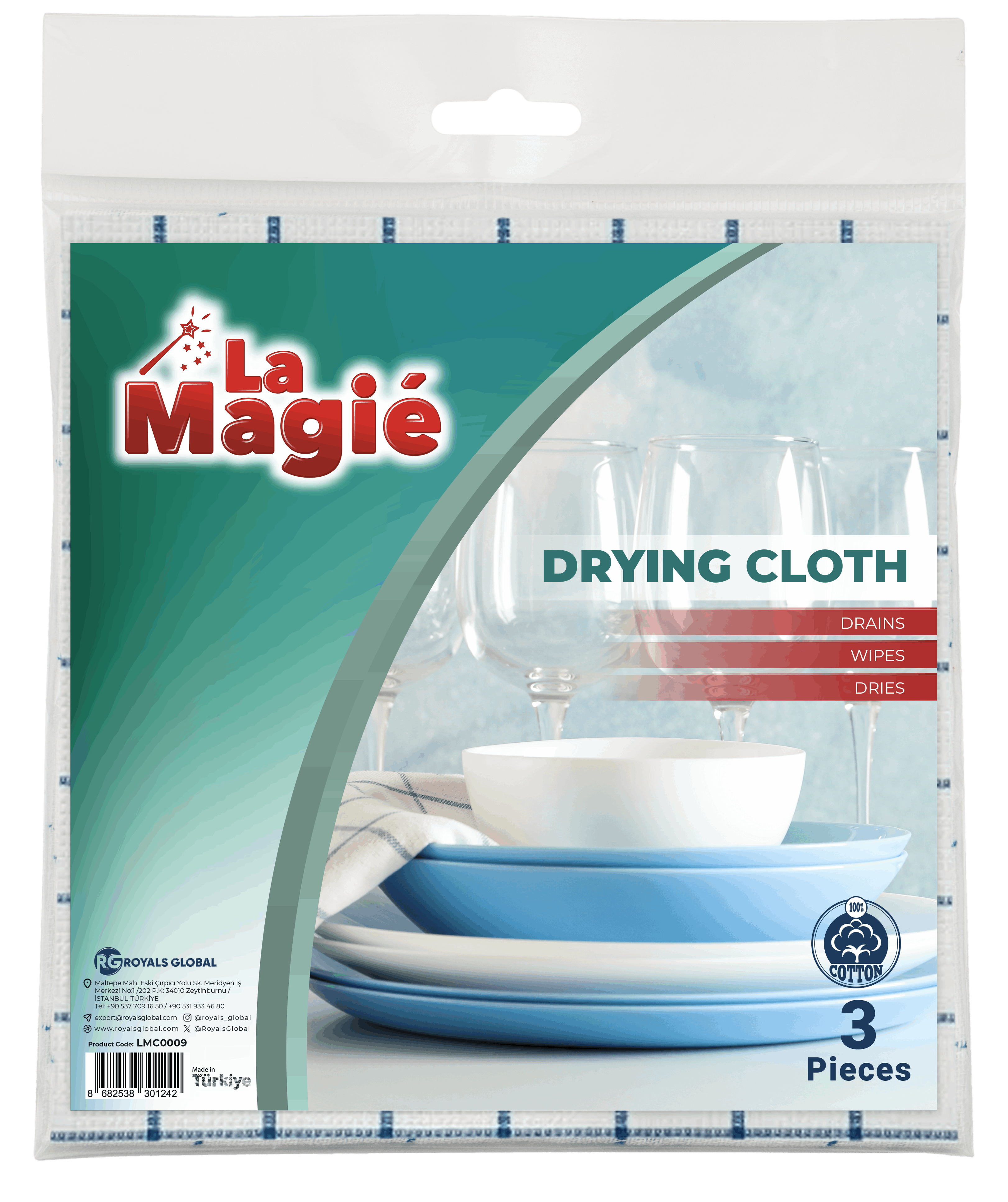 LA MAGIÉ DRYING CLOTH  3 PCS